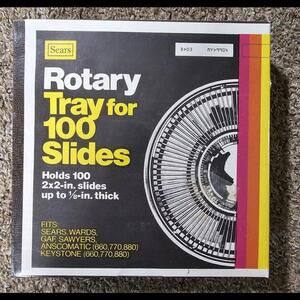 Sears Rotary Tray for 100 2x2 inch Slides **SEALED** Vintage